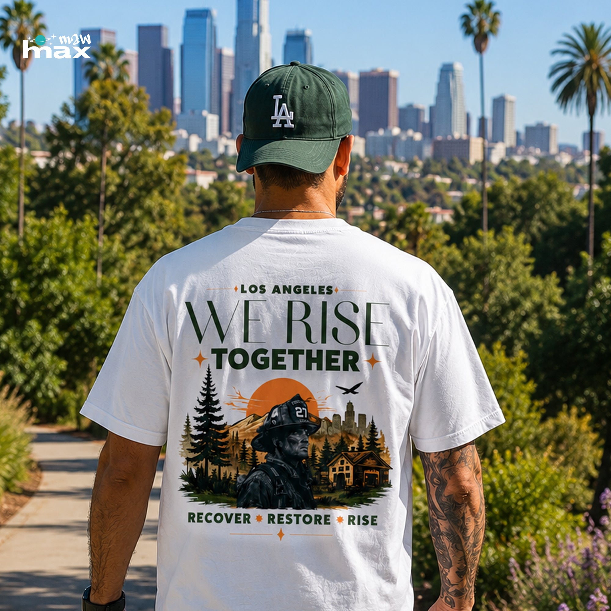 We Rise Together — Los Angeles Recovery T-Shirt