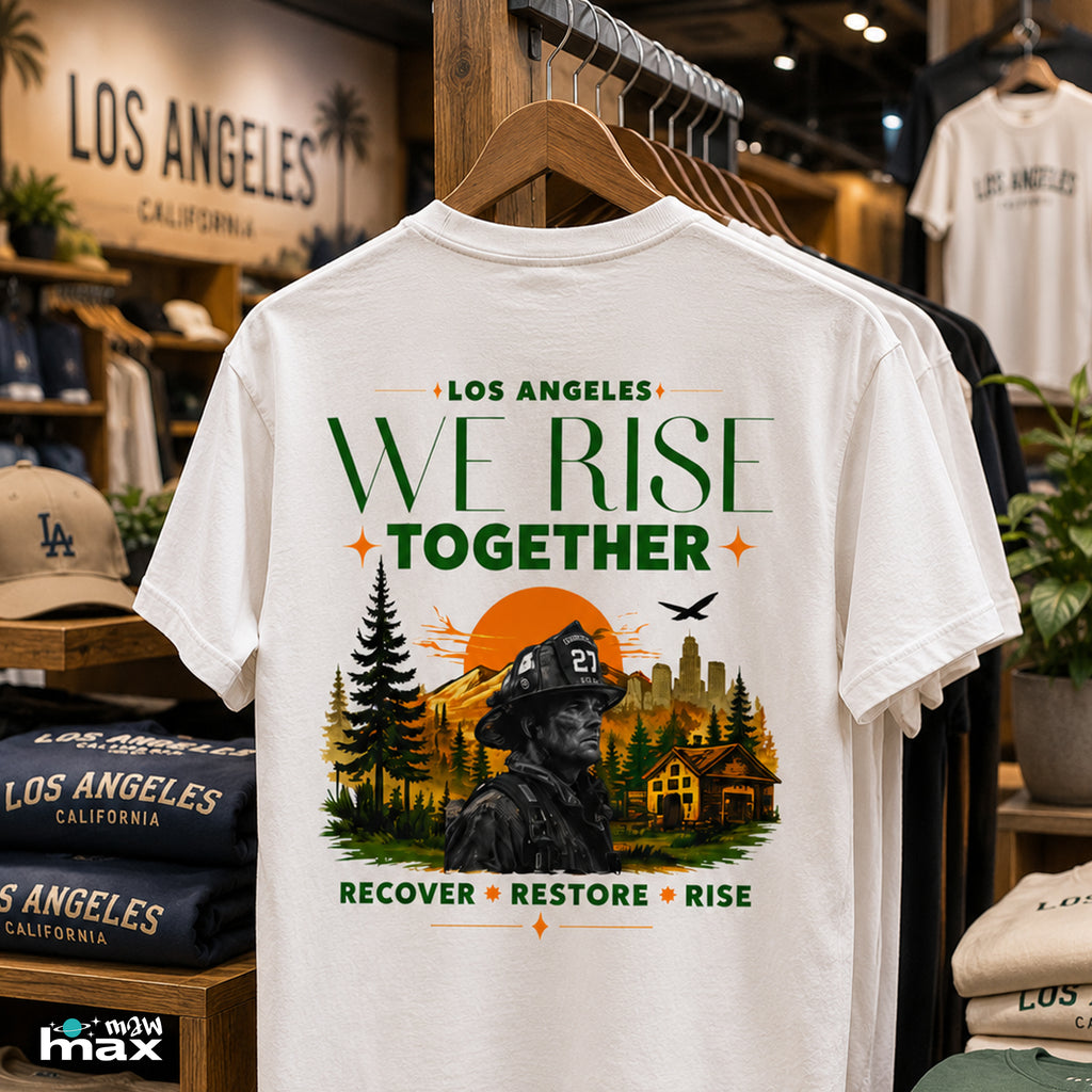 We Rise Together — Los Angeles Recovery T-Shirt