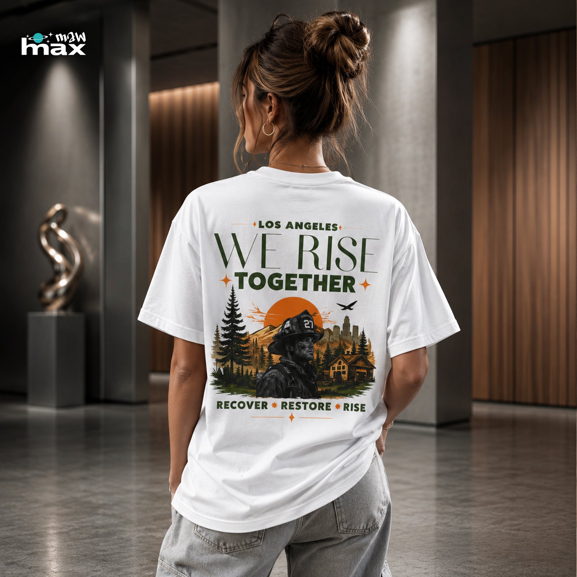 We Rise Together — Los Angeles Recovery T-Shirt