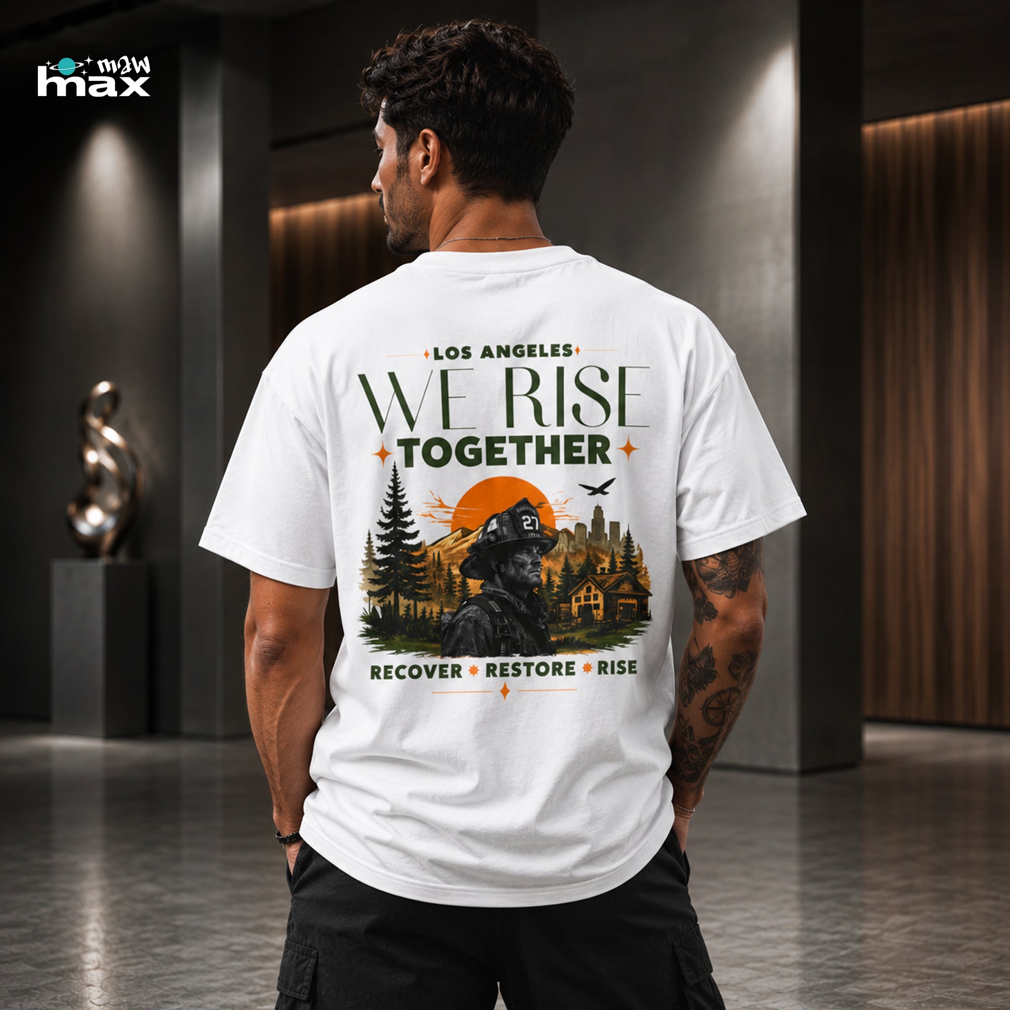 We Rise Together — Los Angeles Recovery T-Shirt