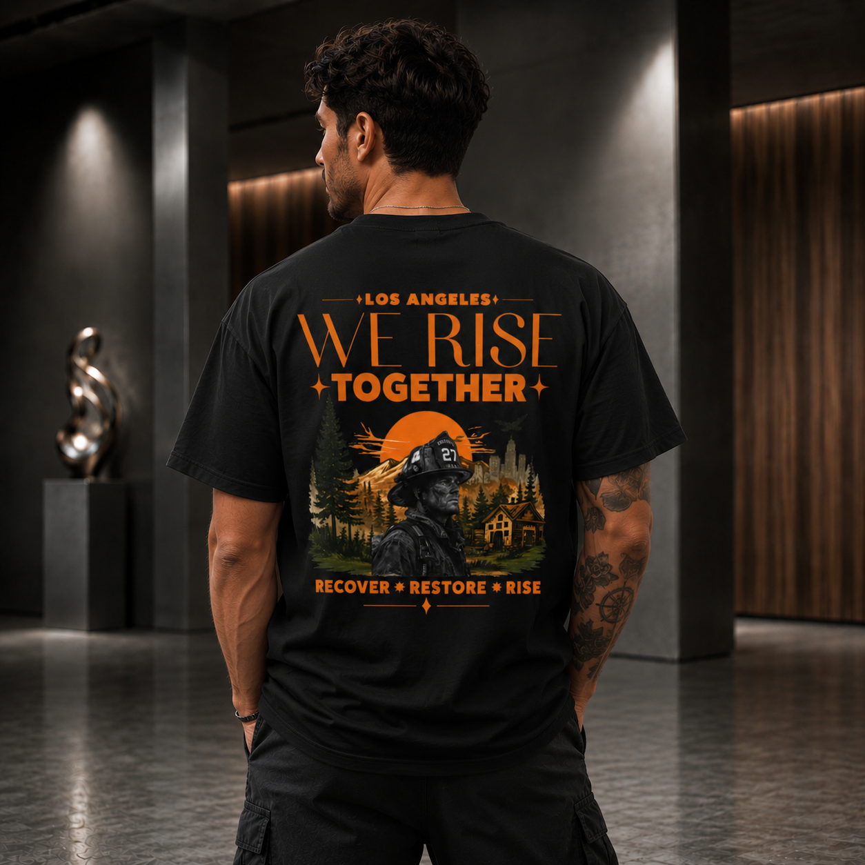 We Rise Together — Los Angeles Recovery T-Shirt