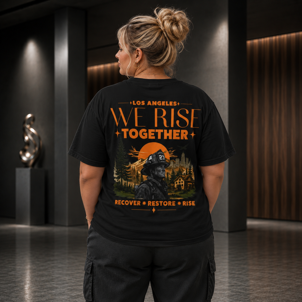 We Rise Together — Los Angeles Recovery T-Shirt