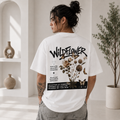 Wildflower Graphic T-Shirt — Floral Streetwear Tee with Script Logo